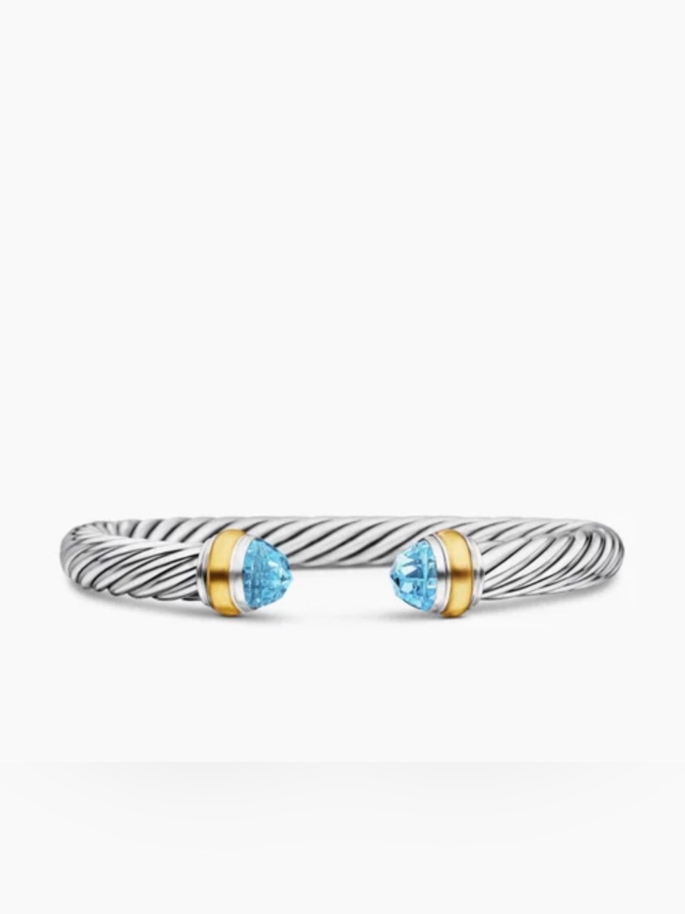David Yurman Classics Bracelet in Sterling Silver with Blue Topaz 7 mm
